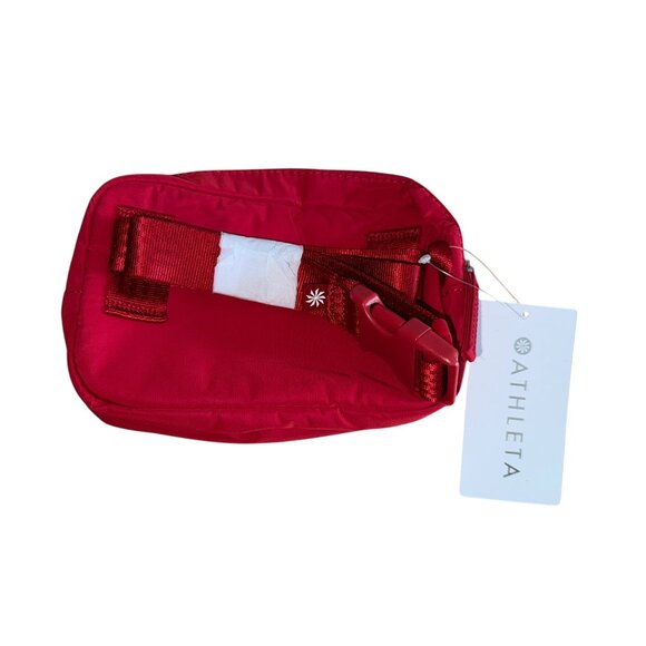 NWT Athleta All About Crossbody Belt Bag Cardinal Red - Picture 3 of 6